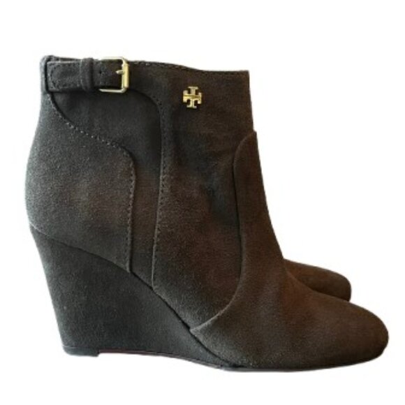 TORY BURCH Milan Suede Wedge Bootie - NWOT - Picture 1 of 11